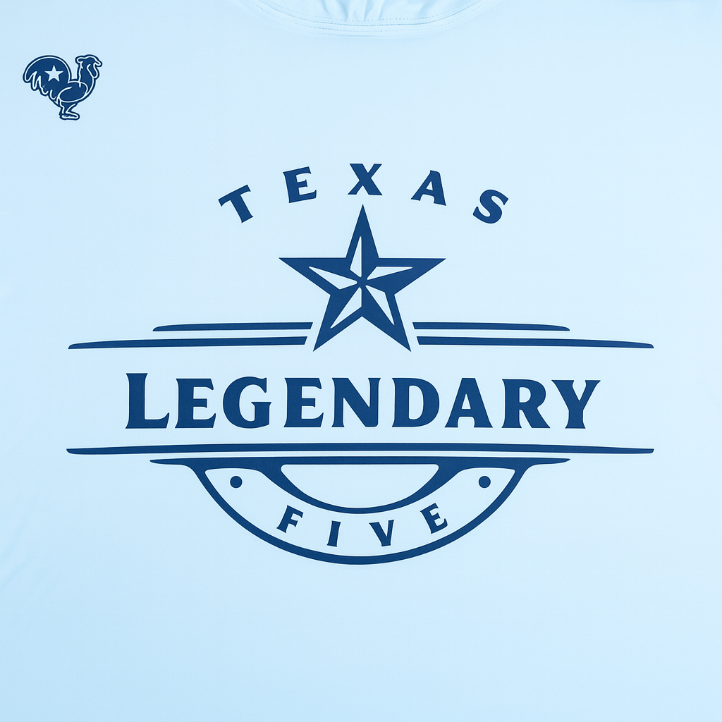 *New Design* Ice Blue/Navy Long sleeve hoodie