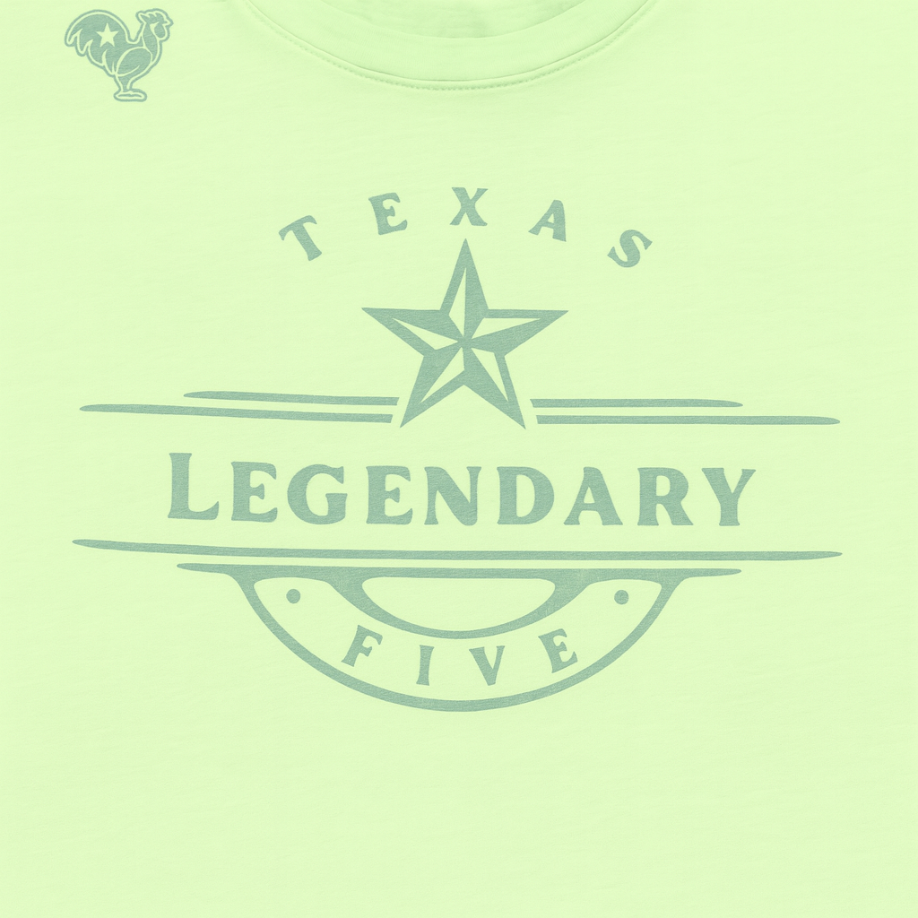 *New Design* Navy on light green t-shirt