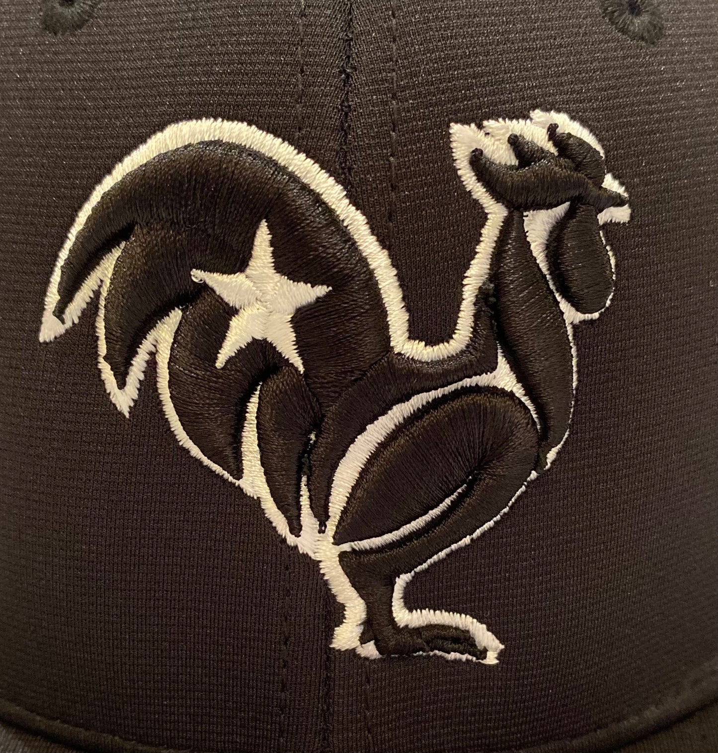 Black with white star on black