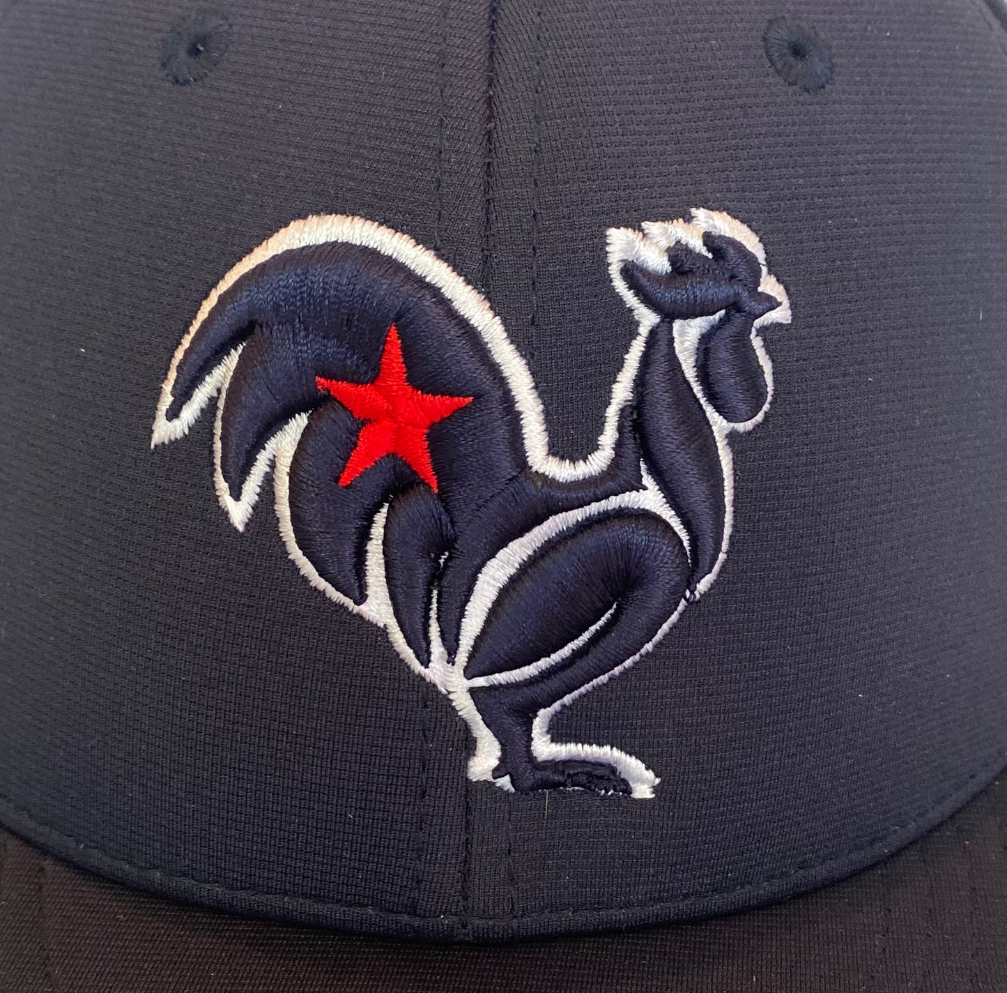 Navy on navy, red star