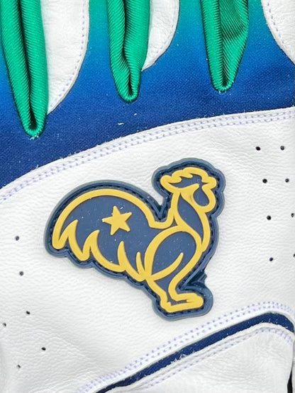 Green & Navy with gold accents