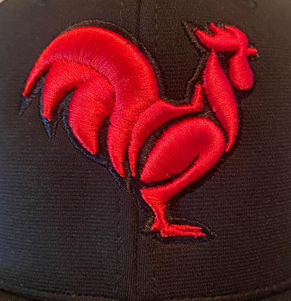 Black with Solid Red Rooster