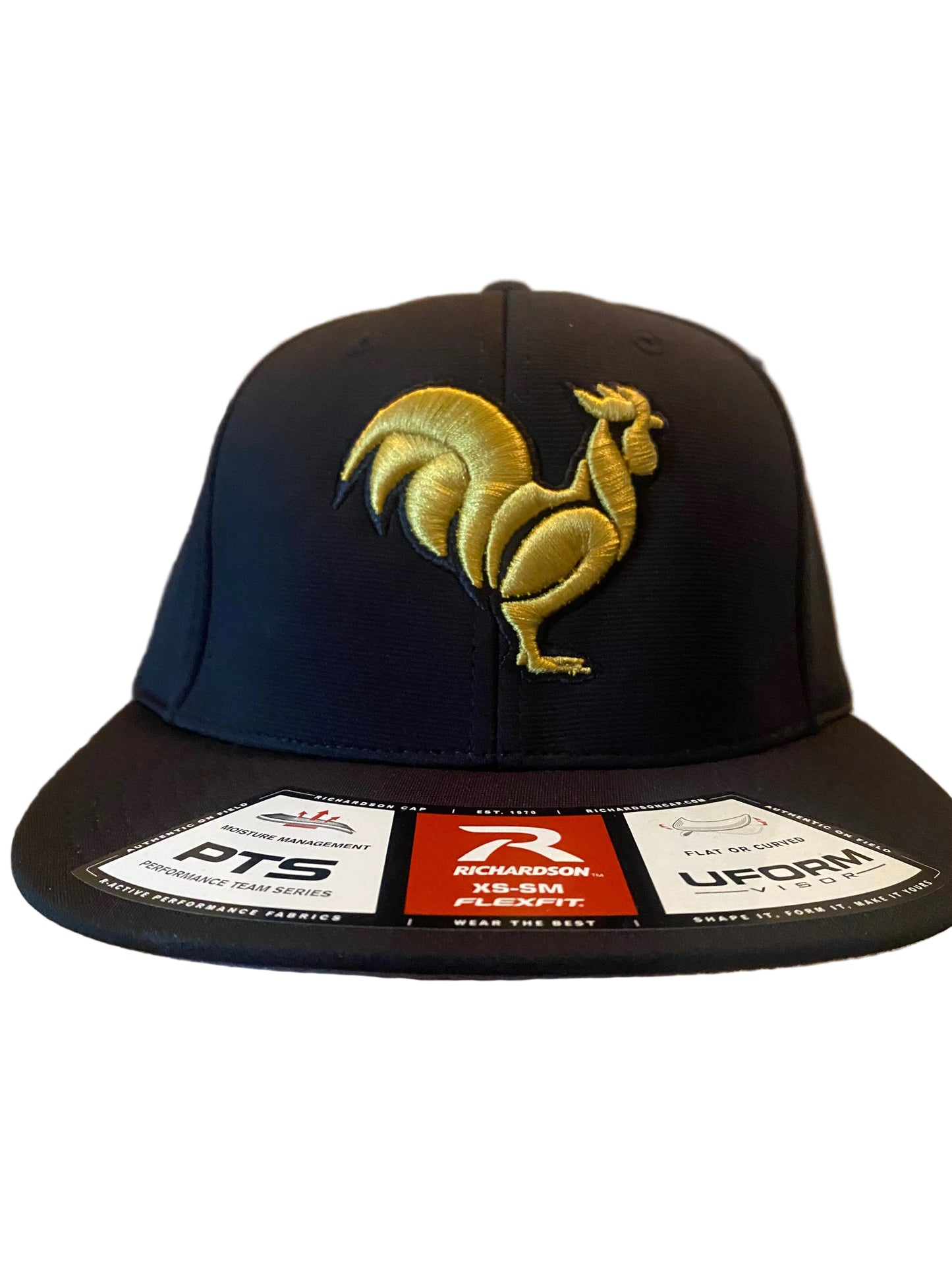 Solid gold Rooster on black