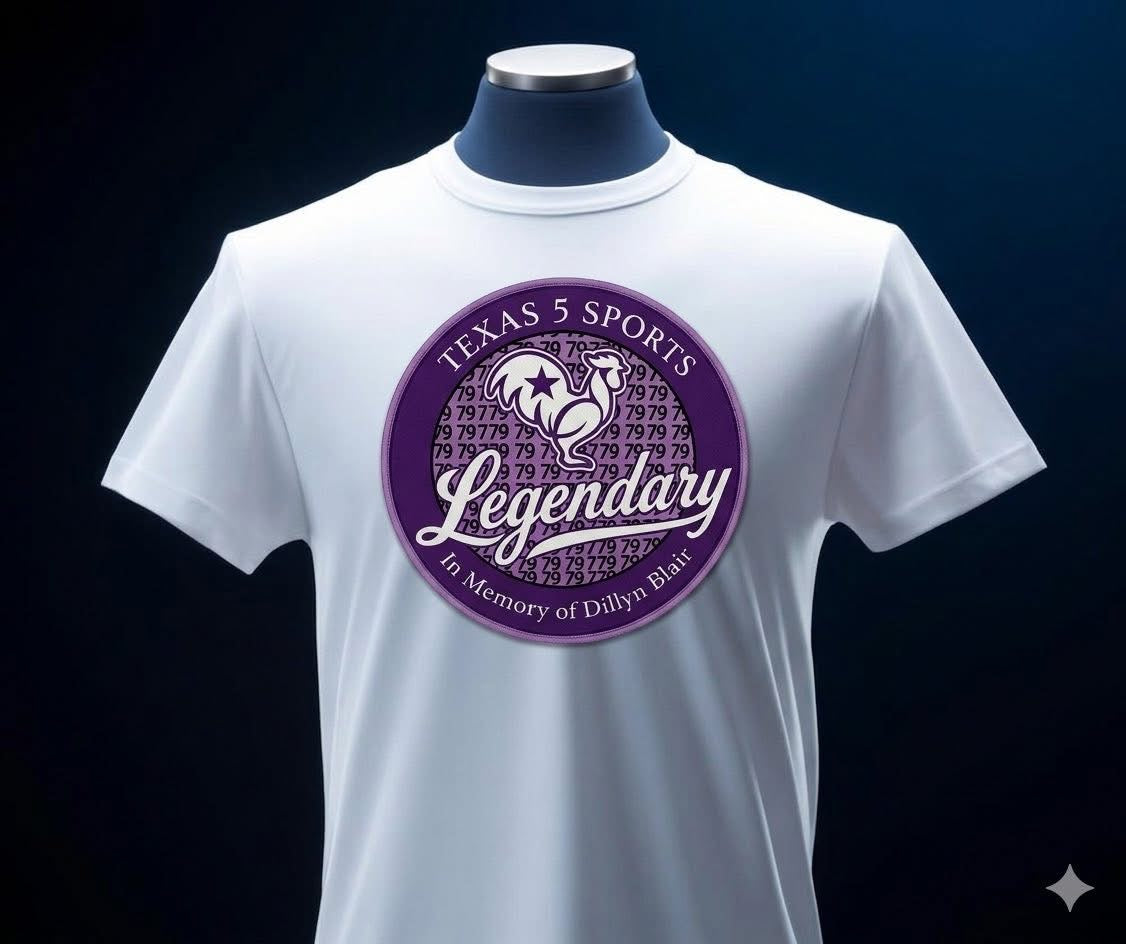 *Pre Order* white with purple 79 Dillyn t-shirt