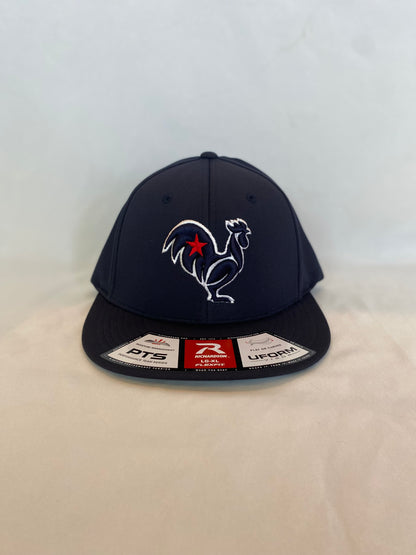 Navy on navy, red star